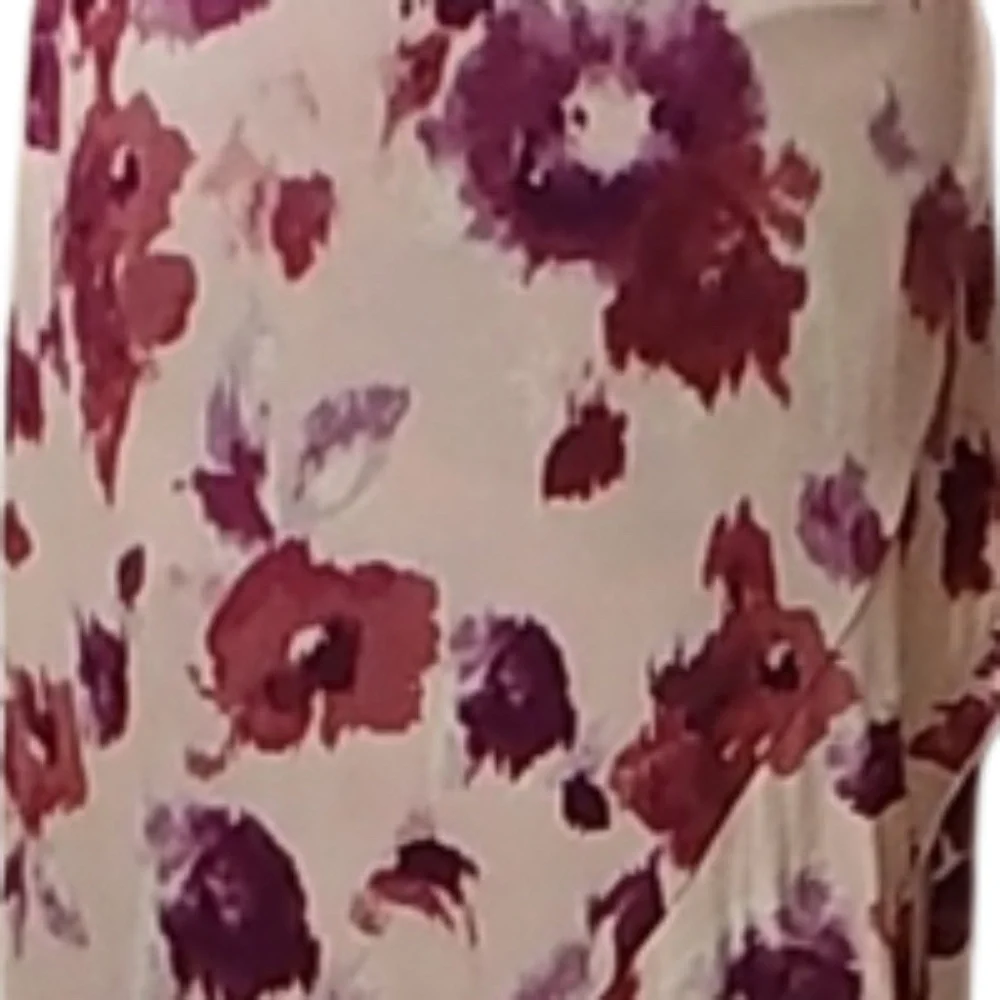 JUICY COUTURE Dress Pink Floral Faux-Wrap Jersey V-Neck Ruffled High-Low Medium - Picture 5 of 10